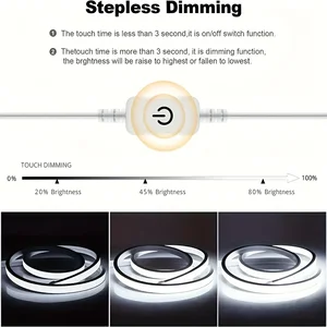 شريط إضاءة LED مع مستشعر يعمل باللمس ، ضوء لافتة نيون ، قابل للتعتيم ، مقاوم للماء ، مرن ، USB ، مصباح إضاءة لتزيين الغرفة ، 5 فولت أفضل 8 مصابيح LED للمبيعات لغرفة الألعاب - No7