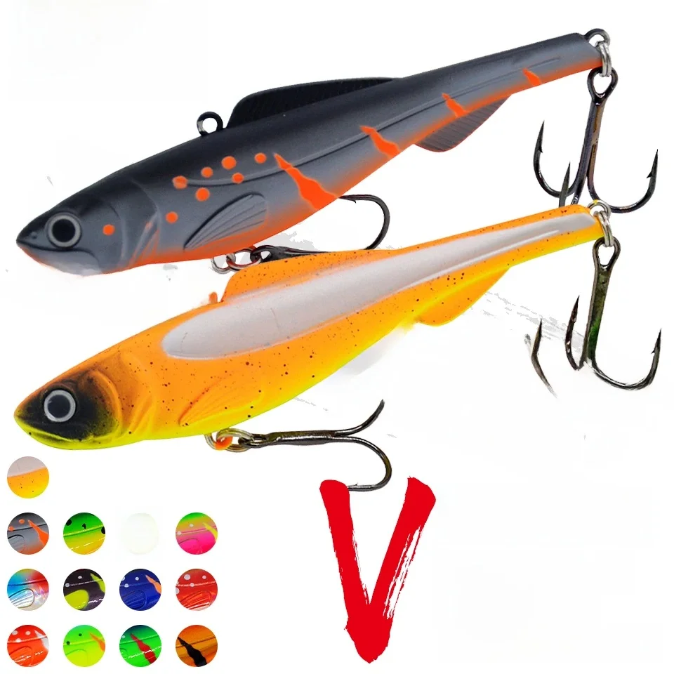 WALK FISH nowy 1 sztuk 9cm/26g tonący zimowy lód VIB przynęta wędkarska Isca sztuczna Rattlin wibracje twarda przynęta Crankbait kotwica — zdjęcie 2