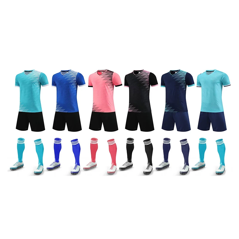 New Season Men Child Training Football Uniform Outfit Adult Kids Soccer Jersey Suits Sublimation Blank Custom Quick Drying