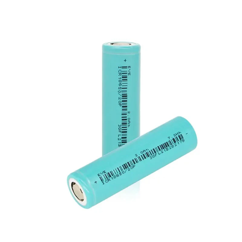 100pcs EVE 18650 3.7v 2000mah Grade A Cylindrical Lithium Battery for Electric Vehicles