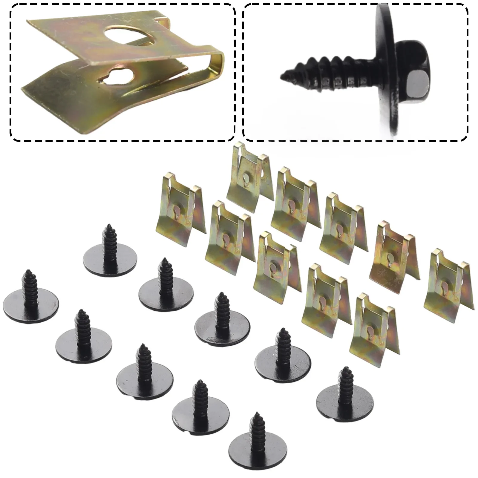 20 pièces pour BMW tête hexagonale taraudage boulon vis Clips sous plateau protection contre les éclaboussures pour E21 E30 E36 E46 E90 E91 E92 E93 E34 E39 E60