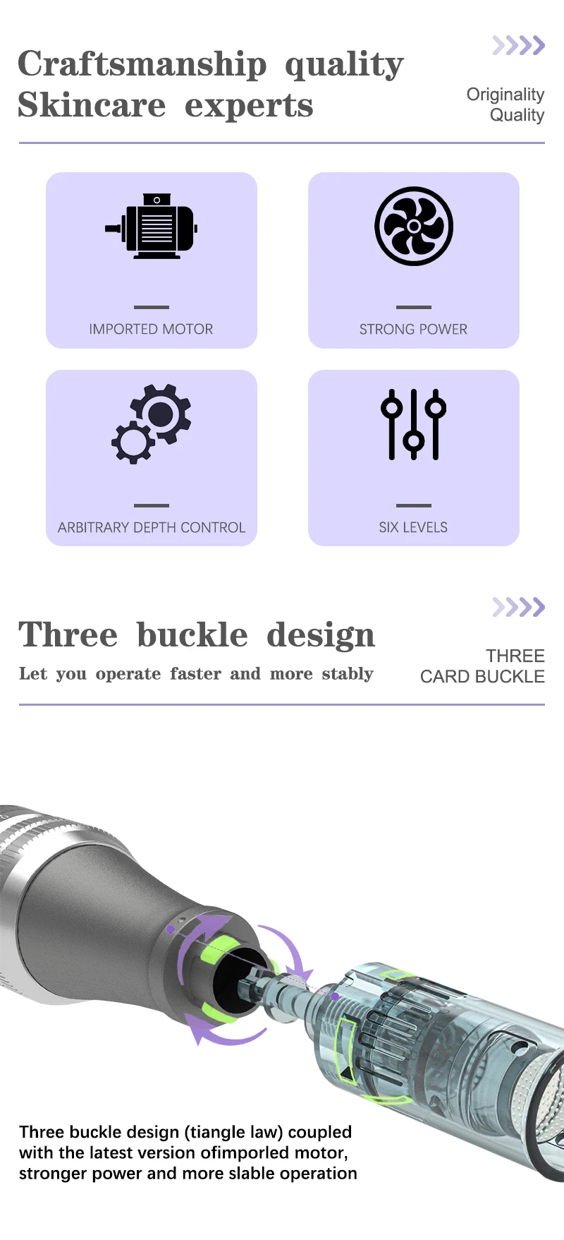 Cartridges tips of wireless M8 device come with 2 free cartridges