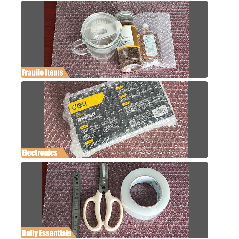 40cm x 10m 상업용 버블 랩 롤 최대 밀도 최고 보호 팔레트 포장 수출 물류 배송용