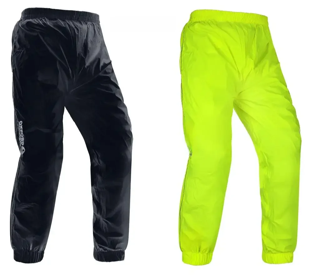 Oxford Waterproof Motorcycle Pants, Rainseal Rain Protection, Preto e Amarelo, Tamanho S-3XL,