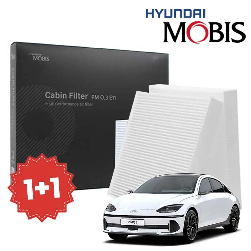 1+1 Hyundai Mobis IONIQ 6 Air Conditioner Filter All models PM0.3 E11 IONIQ6