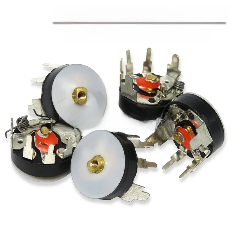 Potentiomètre radio à angle droit avec interrupteur, amplificateur de volume, RV12MM, B103, B10K, B503, B50K, 12mm, 5 pièces