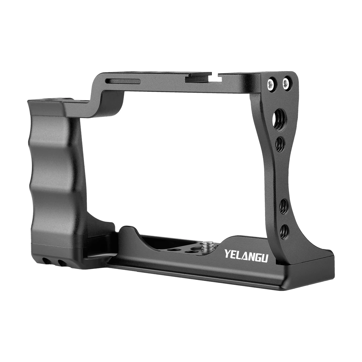 YELANGU C14 Camera Cage Rig Kit for Canon M50 with Cold Shoe 1/4 3/8 Screw Thread Hole 38mm Quick Release Plate Arri Locating