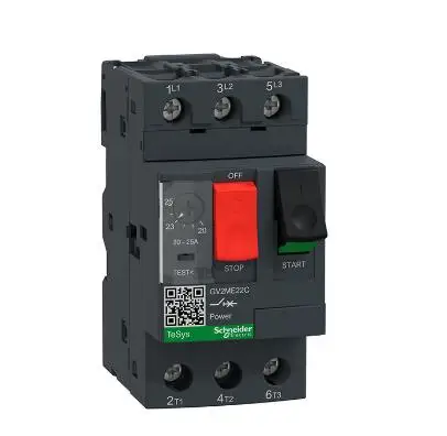 

GV2-ME14C 6.0-10A GV2ME14C Motor circuit breaker, TeSys GV2, 3P, 6-10 A, thermal magnetic, screw clamp terminals