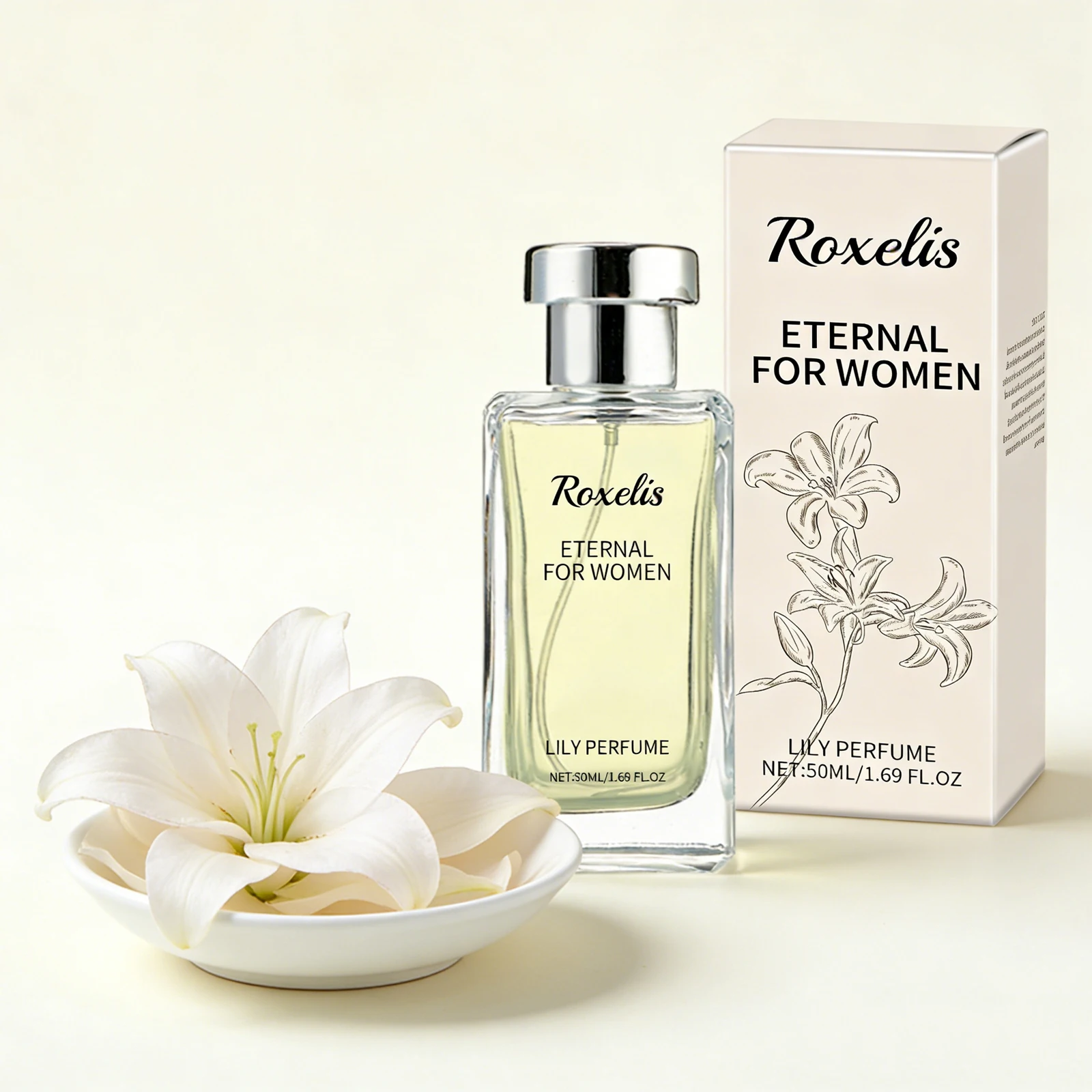 

ROXELIS 50ml Lily Perfume women date perfume fresh natural long-lasting fragrance light scent body release charm perfume spray