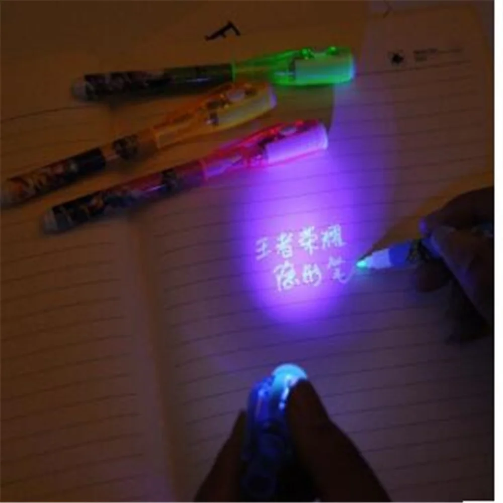 STONEGO Luminous Magic Invisible marker led UV lamp ballpoint pen Stonego secret message magic pen