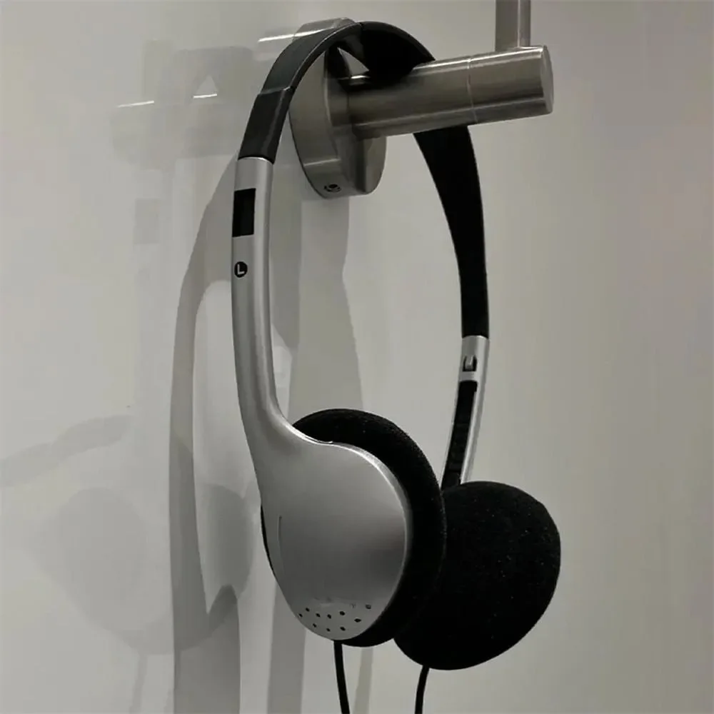 Casque rétro de personnalité Y2K, casque bleu noir, style de mode, écouteur sur l'oreille, casque 3.5mm