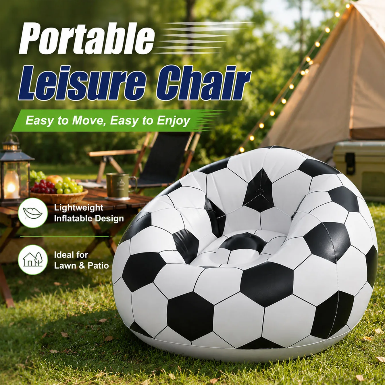 1PC Large Lazy Inflatable Sofa Chairs PVC Lounger Seat Bean Bag Sofas Pouf Puff Couch Tatami Living Room Supply Outdoor Camping