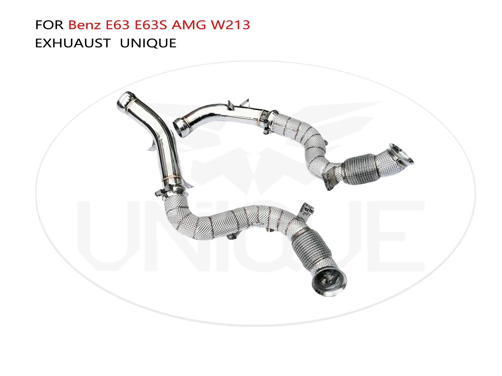 

UNIQUE Exhaust Assembly High Flow Performance Downpipe for Mercedes Benz E63 E63S AMG W213 2016+ Catalytic Converter