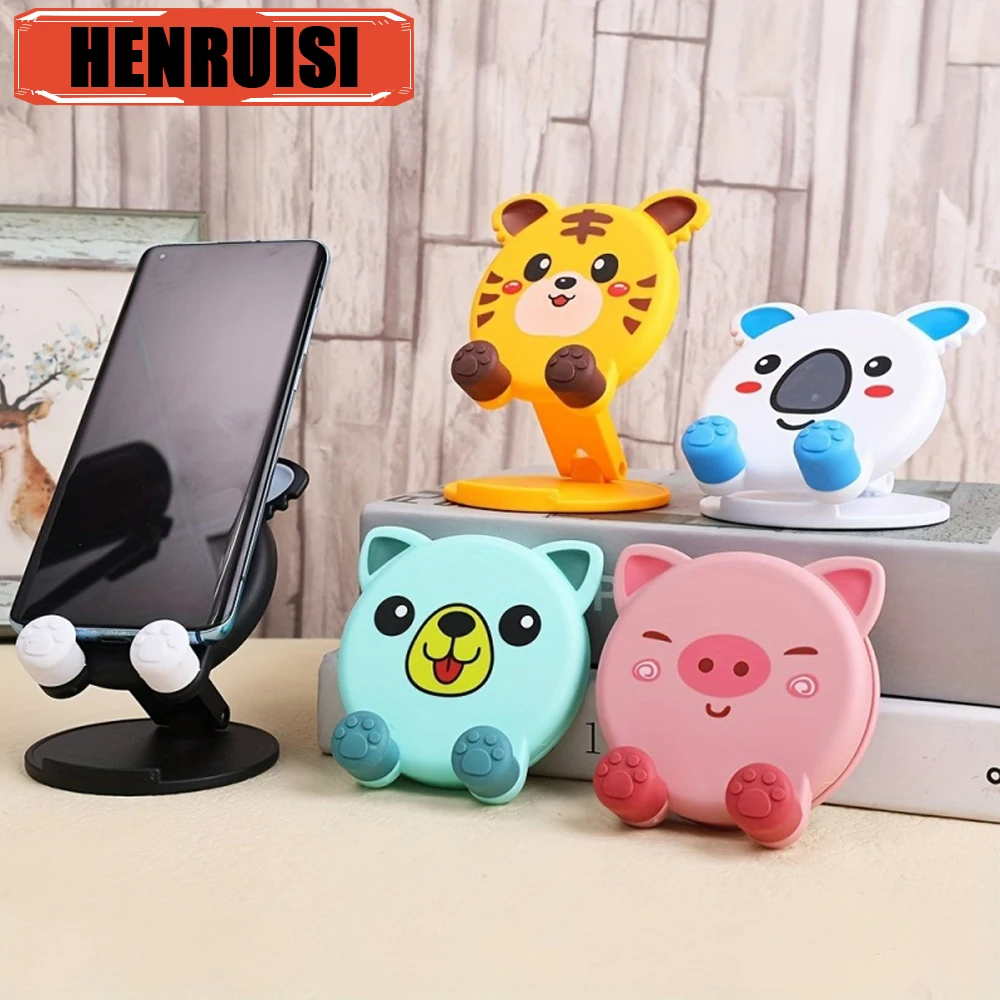 Angle And Height Adjustable Mobile Phone Holder Nice Creative Cute Pig Tiger Phone Holder for IPhone IPad  Universal Table Stand