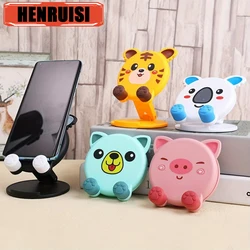 Soporte para teléfono móvil ajustable en ángulo y altura, bonito y creativo soporte para teléfono con diseño de tigre y cerdo para IPhone, IPad, soporte de mesa Universal