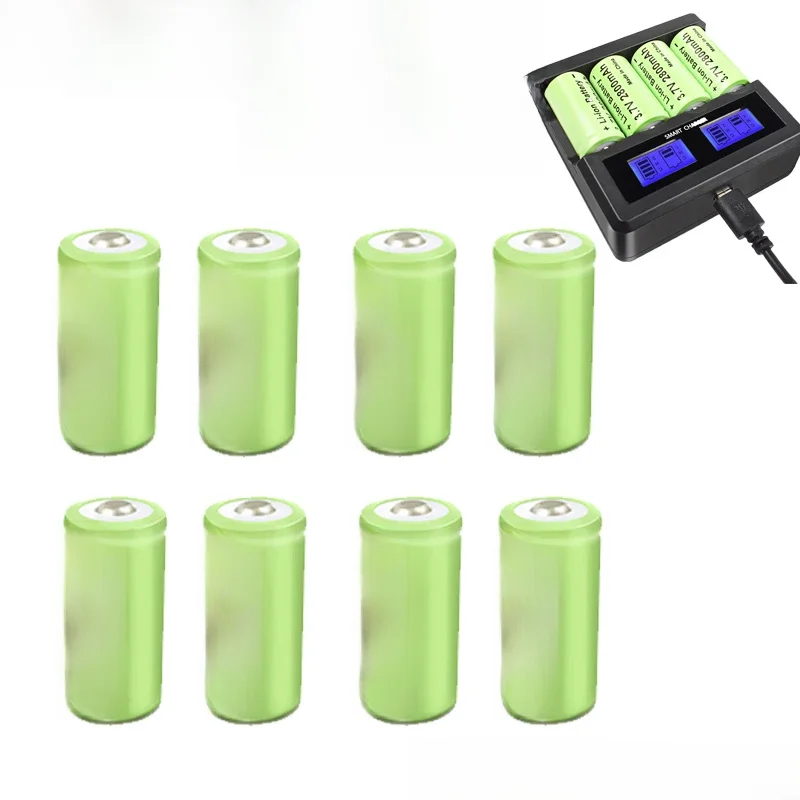Lithium Batterij CR123A 16340 CR17345 16340 Cr123a 3V/3.7V Oplaadbare Batterijen Voor Gas Meter Draadloze Deur Alarm - afbeelding 2