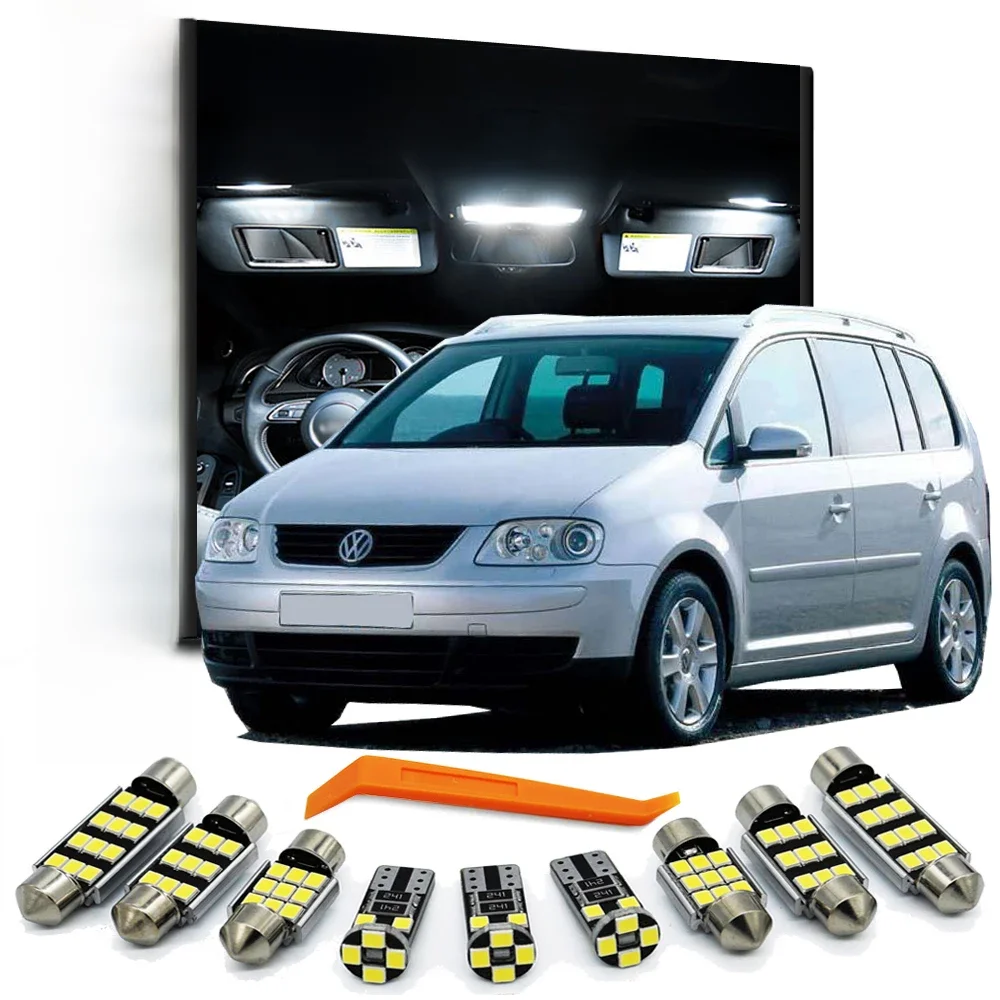 ZITWO 13-teiliges LED-Innenkuppel-Leselampen-Set für VW Volkswagen Touran 1T 1T1 1T2 2003 2004 2005 2006 2007 2008 2009 2010