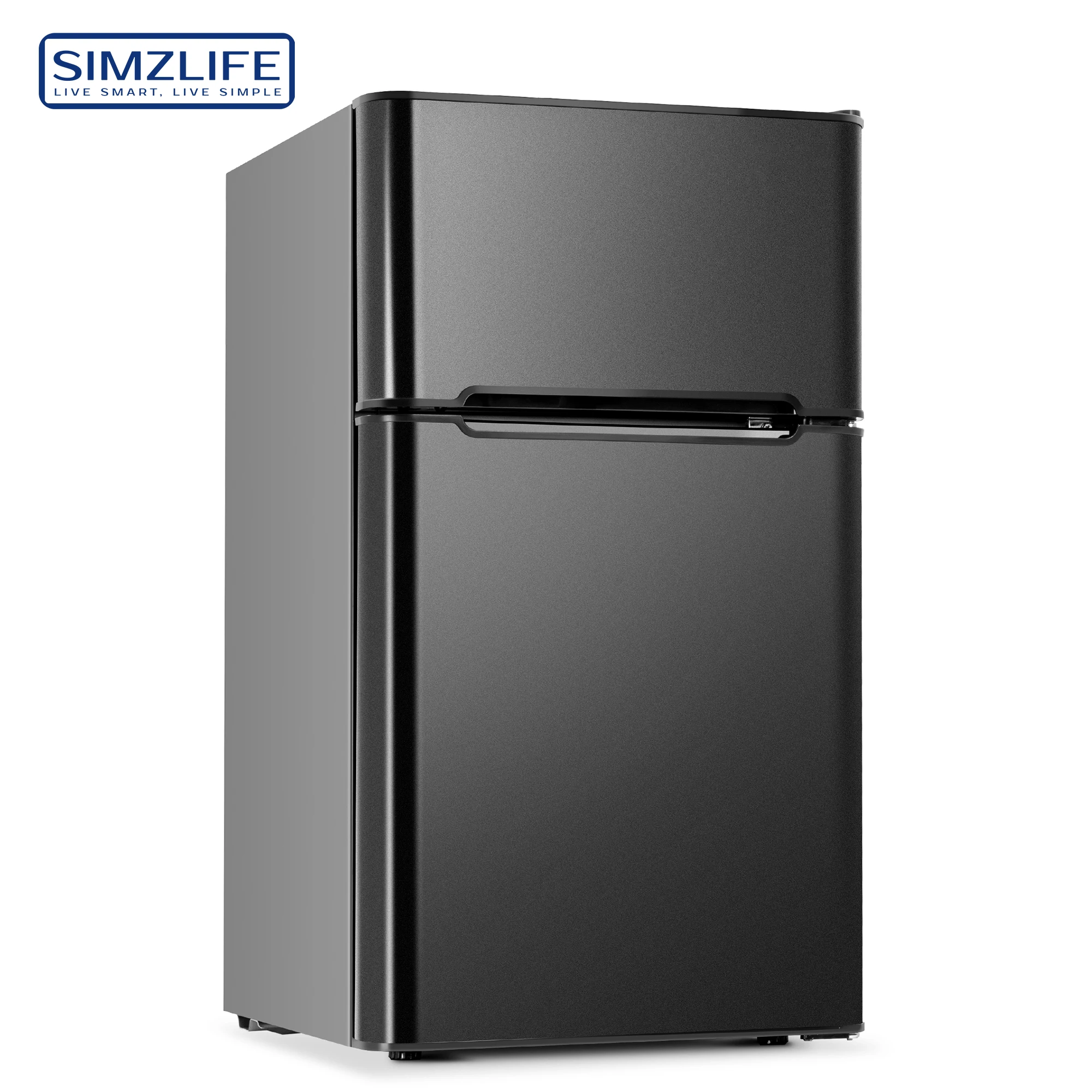 SIMZLIFE Mini Fridge with Freezer 3.2 Cu.Ft Mini Refrigerator Dorm Fridge with 2 Door For Bedroom Apartment Office Cooling Drink