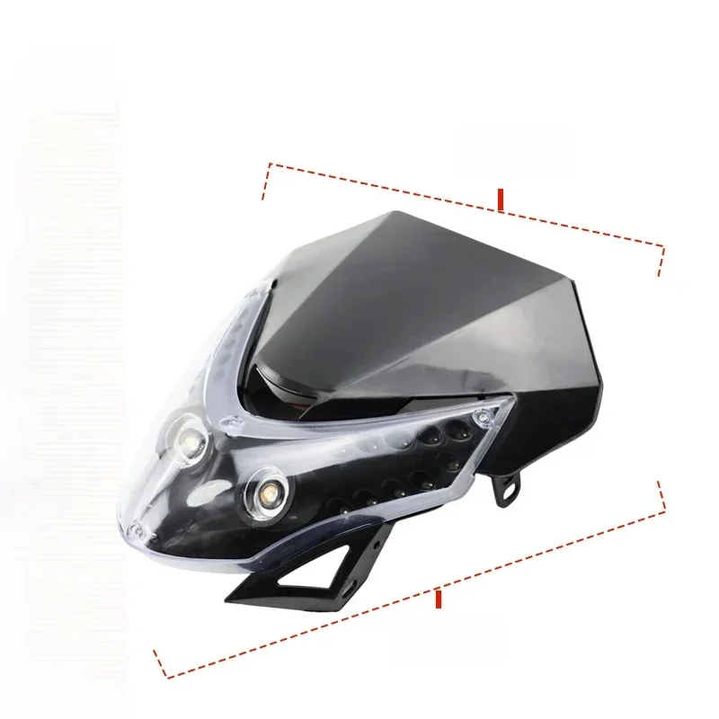 AliExpress NONE LING QI Universal 12V 35W Motorcycle Headlight LED Vision Front Headlamp Fairing For Almost Motorcycle Dirt Pit Bike