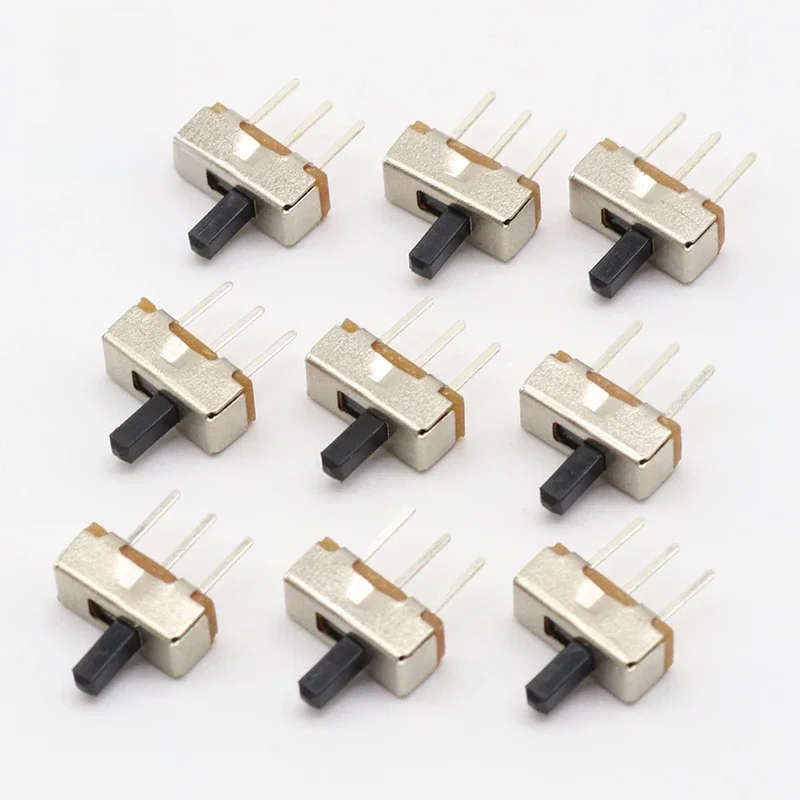 50 szt. Przełącznik włączania i wyłączania mini 1-drożny 2-pasmowy przełącznik suwakowy do montażu na PCB SS12d00G4 #   DSC0039 — zdjęcie 2