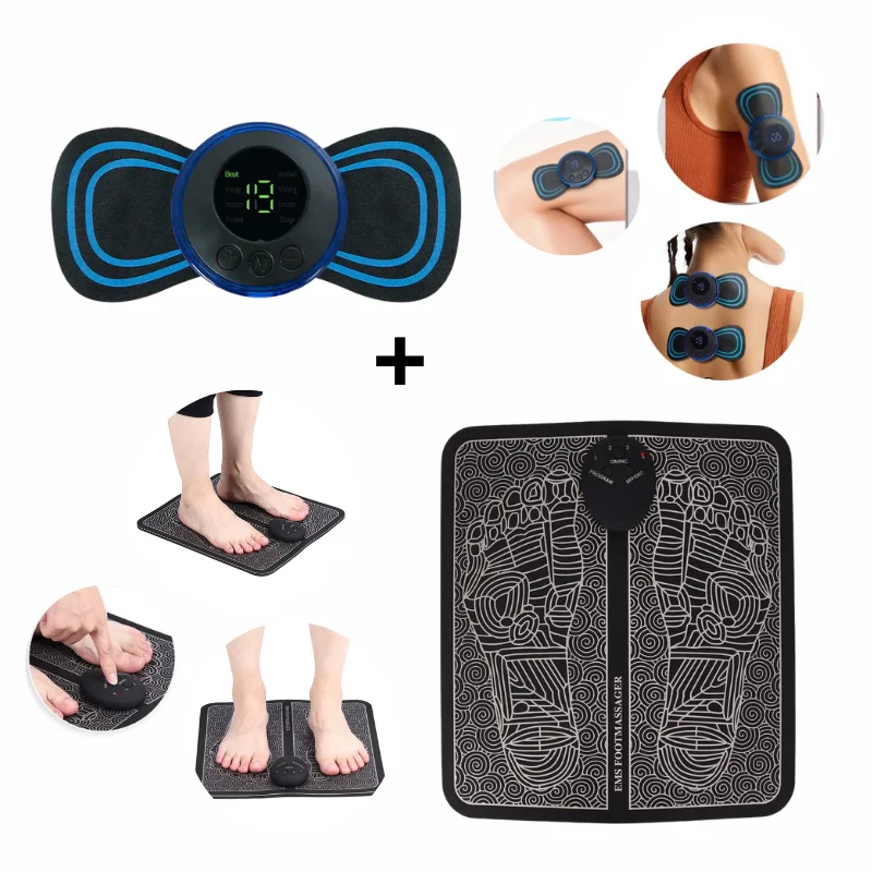 Kit Massageador Elétrico, Massageador Cervical, Alivia Dores No Corpo