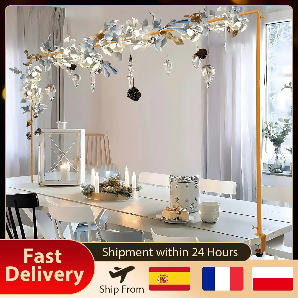 Supporto per palloncini da appendere sopra il tavolo, struttura ad arco regolabile in metallo, ideale per matrimoni, feste di compleanno, Natale, Halloween, anniversari e decorazioni.