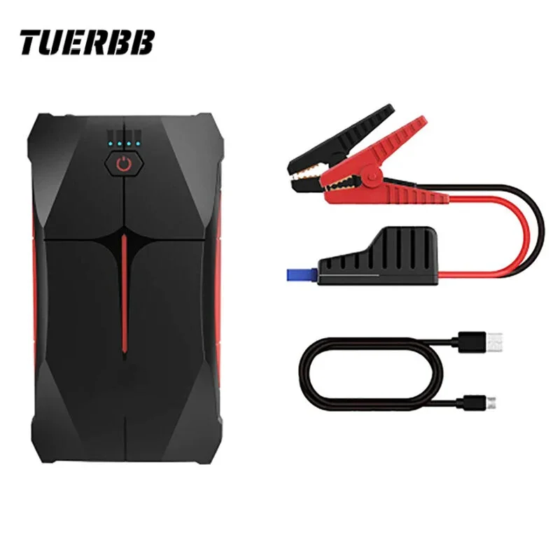 TUERBB J01 Portable Car Emergency Jump Starter Powerbank 13800mAh 51.05wh Peak Current 1200A with LED Flashlight Waterproof