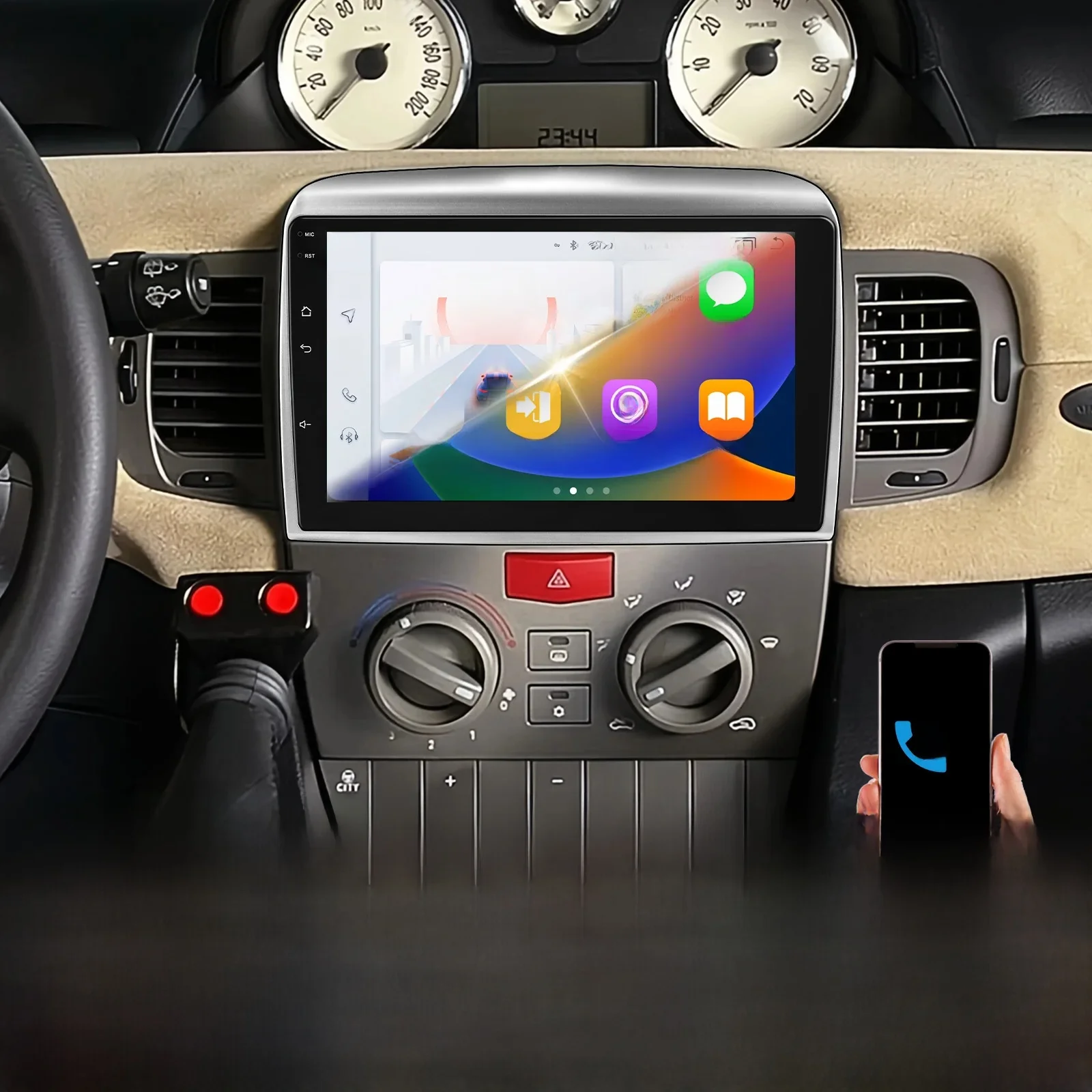 Hizpo Auto Intelligente Systemen Carplay Android Autoradio voor Lancia Ypsilon 2006-2011 Multimedia Video Player WIFI 7862 Autoradio - afbeelding 2