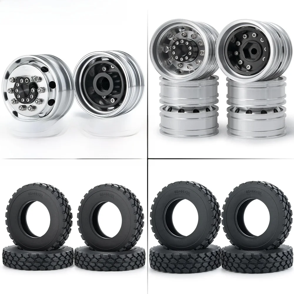 Axspeed Vorderrad Hinterrad Felgen naben Gummireifen mit Schaumstoffe in sätzen für Tamiya LKW Anhänger Traktor RC Autoreifen