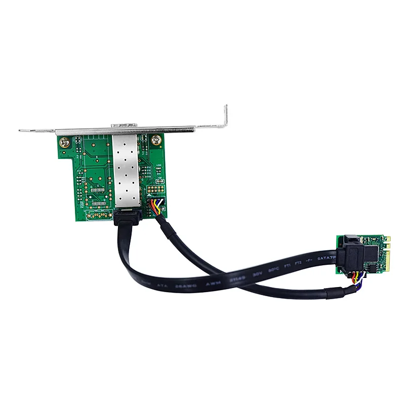 LR-LINK Adaptador de rede Ethernet, LR-LINK 2212PF-SFP M.2 A + E Key, 1000Mbps, Gigabit SFP de porta única, baseado no chip Intel I210