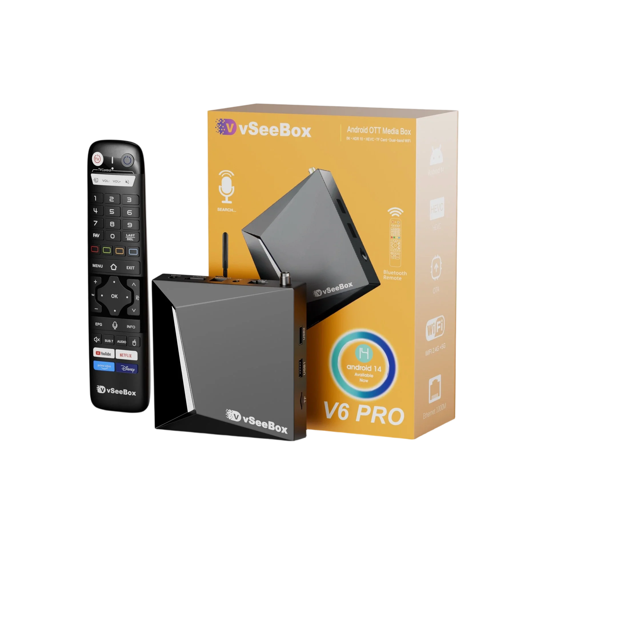 smart streaming vseebox v6pro 4GB RAM + 32GB storage ideal for home