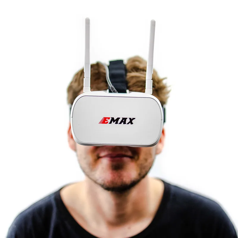 

Официальные очки Emax 5.8G 48CH Diversity FPV 4,3 дюйма 480*320 видеогарнитура с двойными антеннами для всех передающих аналоговых изображений