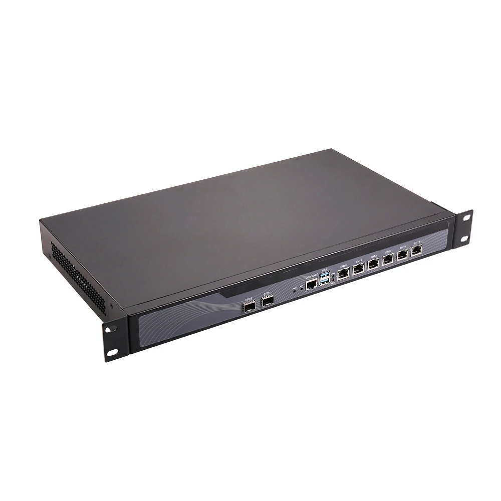 HUNSN 1U Rackmount Firewall Hardware,pFsense,OPNsense,Mikrotik,VPN,Network Appliance,Intel Core I3/I5/I7,RS48,6LAN,2SFP+,COM,VGA