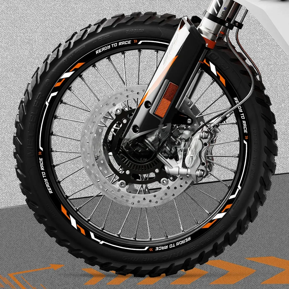 Dla KTM 1290 Super ADVENTURE 390 690 790 890 1190 2023 Odblaskowa naklejka na felgę motocyklową Naklejka Wodoodporne akcesoria — 2