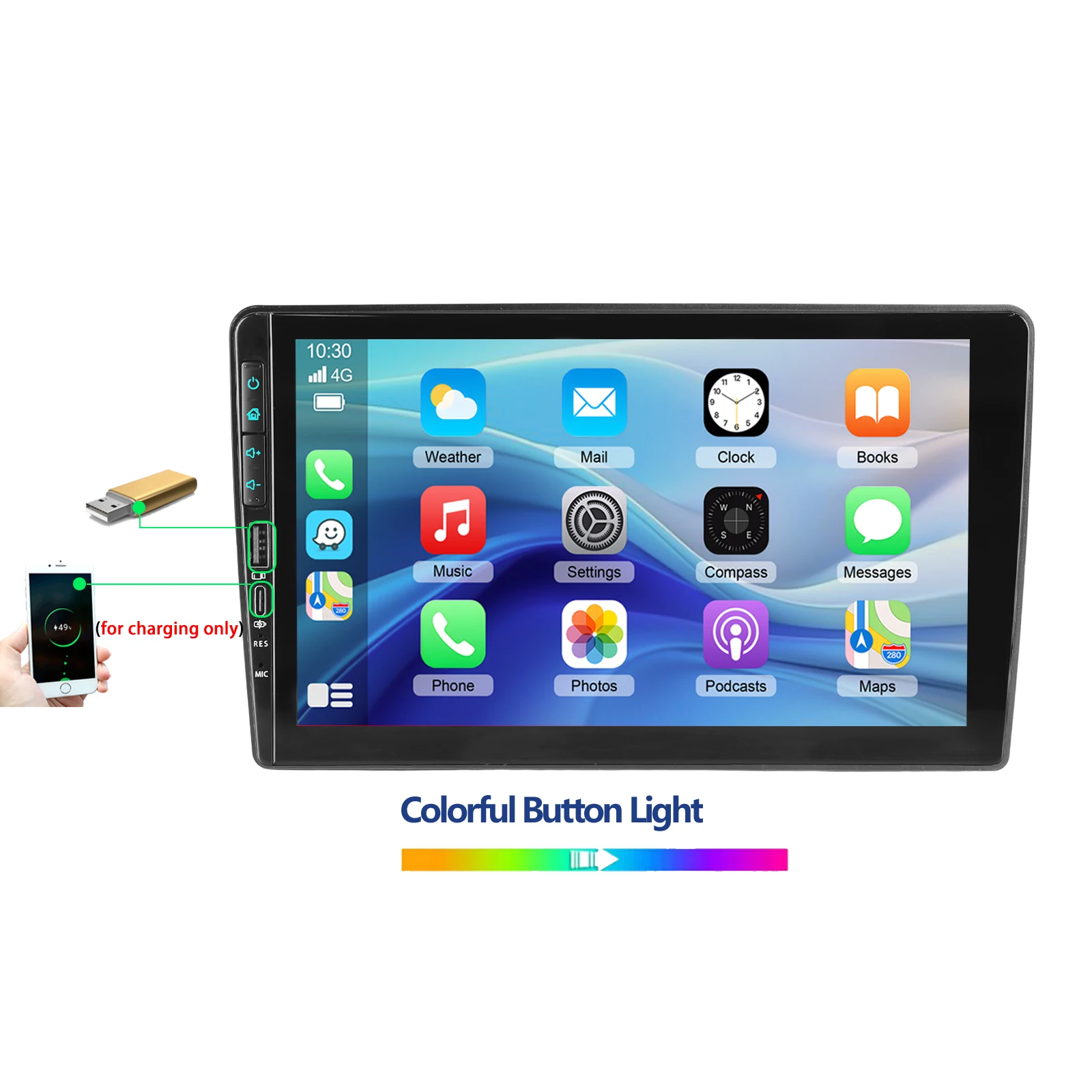 ESSGOO 9" 64G Android 15 für Fiat Ducato 2006-22 Citroen Jumper Peugeot Boxer Kabelloses Carplay Android Auto Autoradio GPS-Navigation USB Typ-C FM Bluetooth WiFi RDS ASP Mirror Link SWC QLED