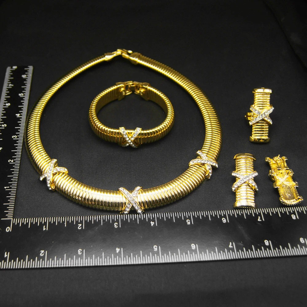 Yulaili Irregular Oval Hollow Jewelry Set Design and Elegant Pakistani Bride and Bridesmaid Wedding Wear Exquisite Jewelry Sets