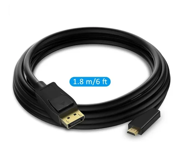 Displayport Hdmi Cable Full HD Male DP Adapter High Definition Connectivity Video Quality Broadcast TV Monitor Projector