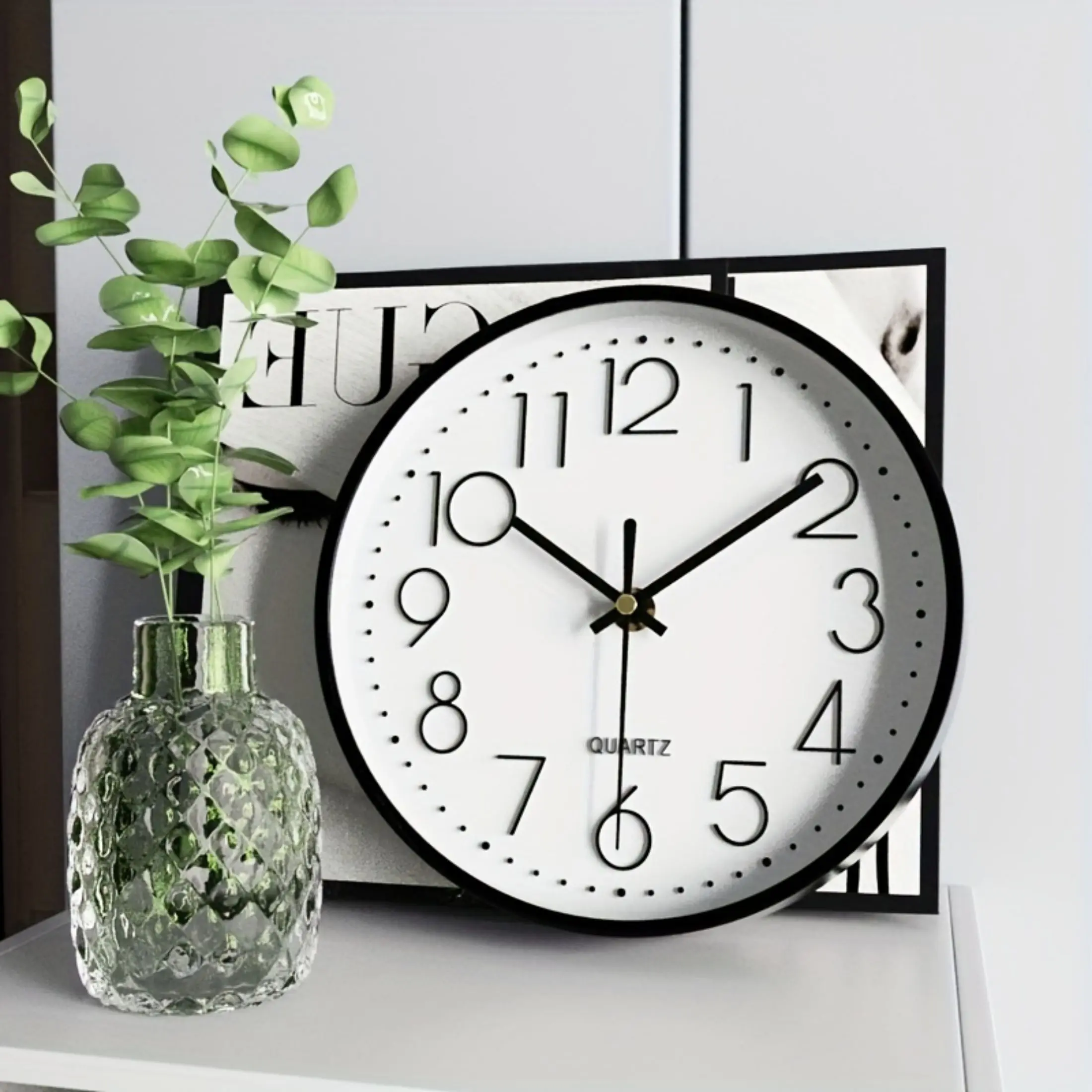 1pc Silent Wall Clock,Silent Round Wall Clock Modern Decor Clock For Home Office School ,Fashionable Digital Scale Wall Clock