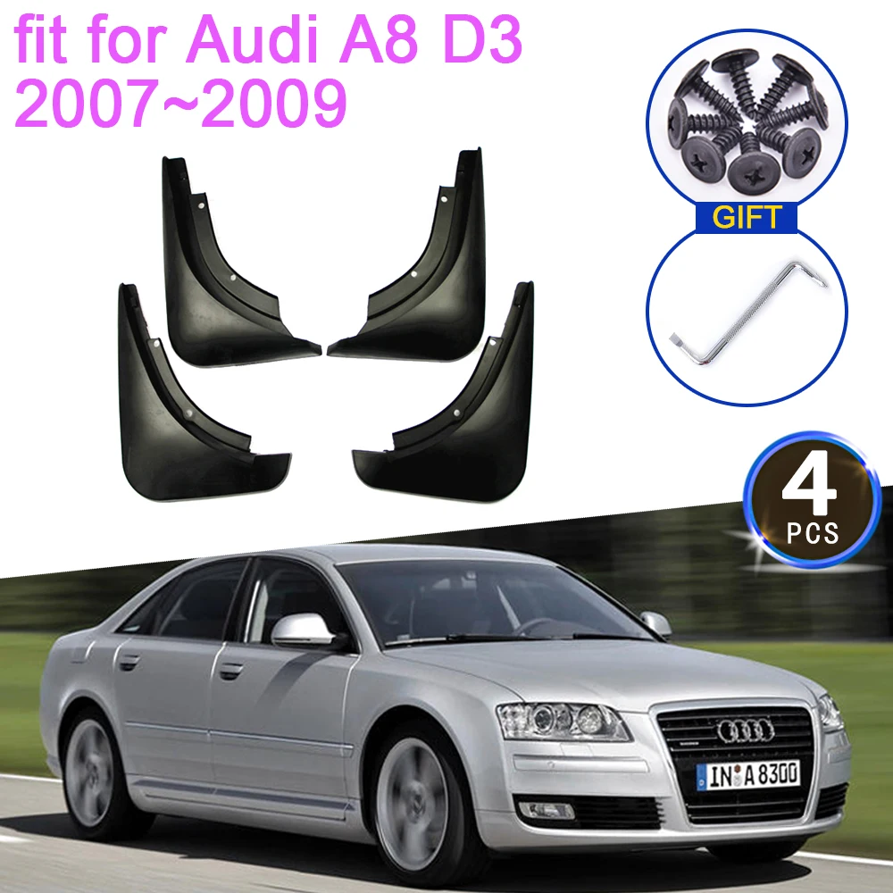 

Для Audi A8 D3 2007 2008 2009 брызговики брызговики крыло переднее заднее колесо 4 шт. аксессуары для укладки автомобиля запчасти