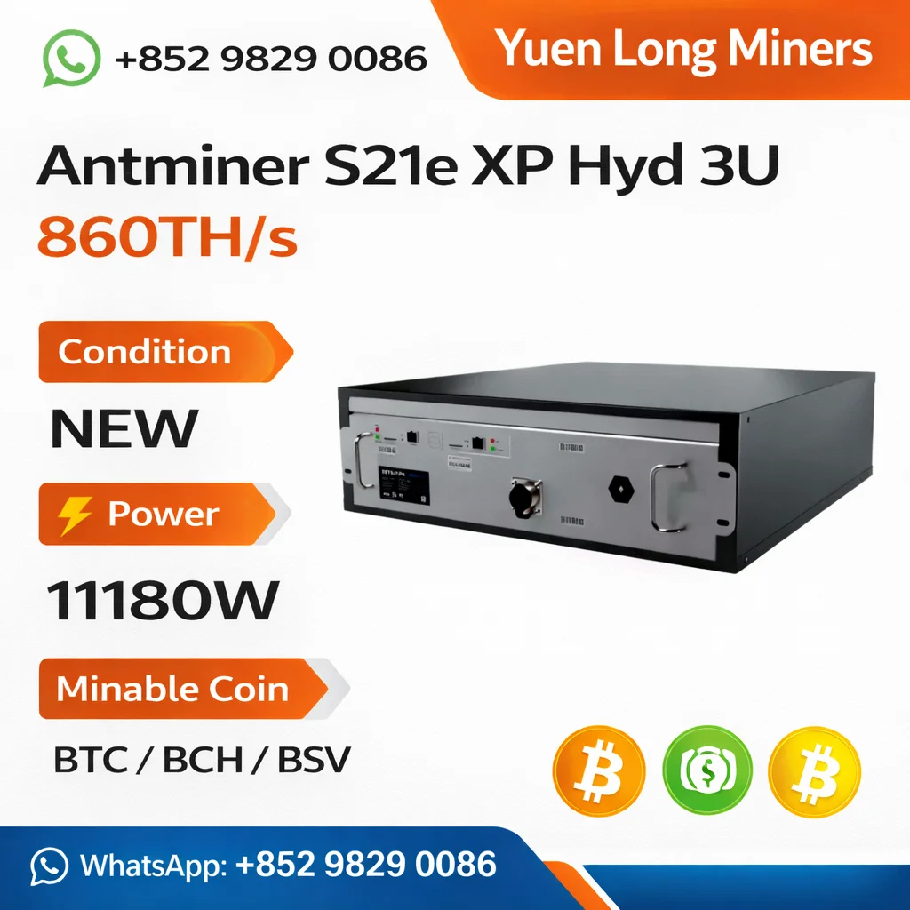 

special offer _ Bitmain Antminer S21e XP Hyd 3U 860TH/s Hydro Cooling ASIC Miner SHA256 High Hashrate BTC Bitcoin Mining Hardwar
