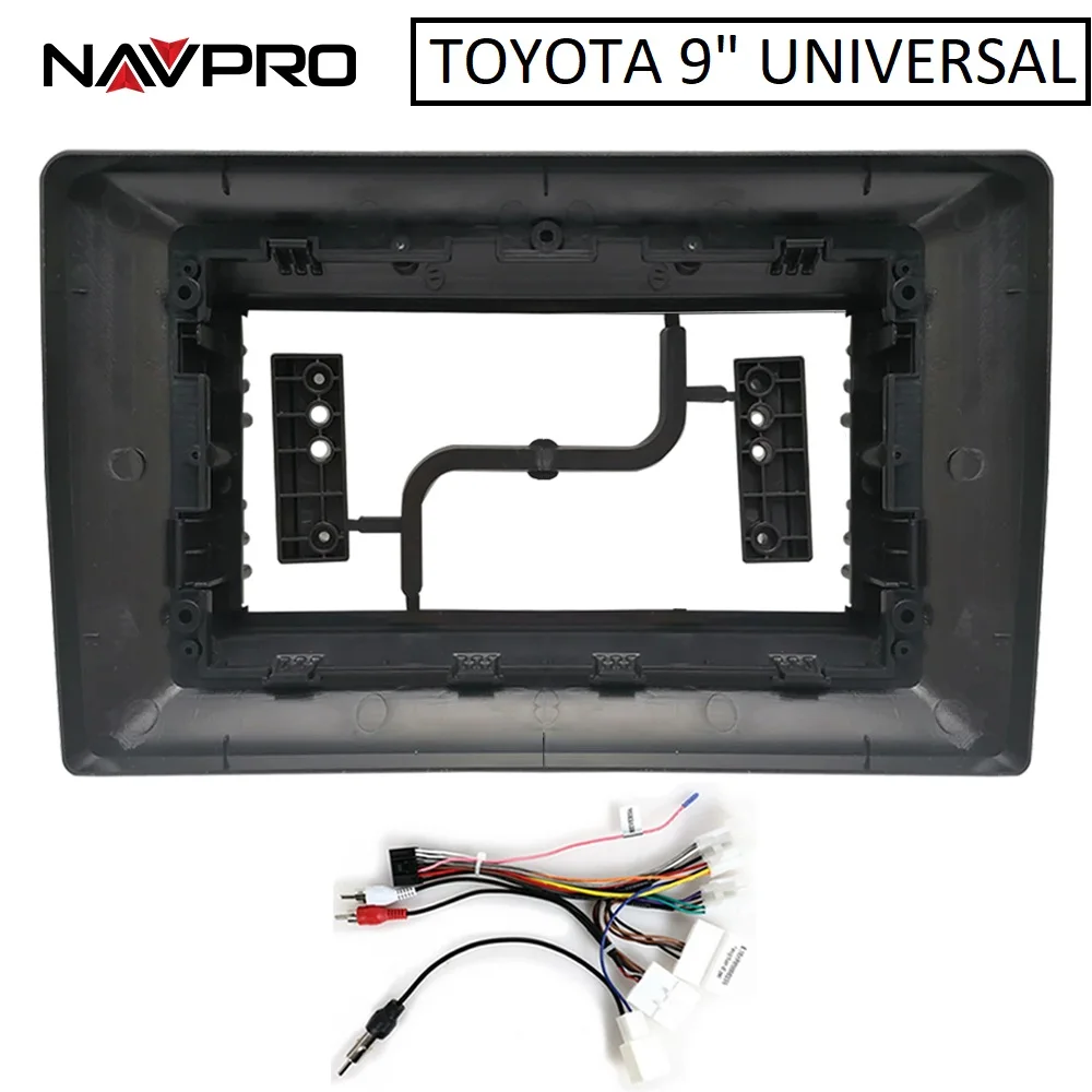 For TOYOTA UNIVERSAL ADAPTER 7 P/ 9 INCH Frame and connecting cables for NAVPRO CASKA Multimedia Center Installation