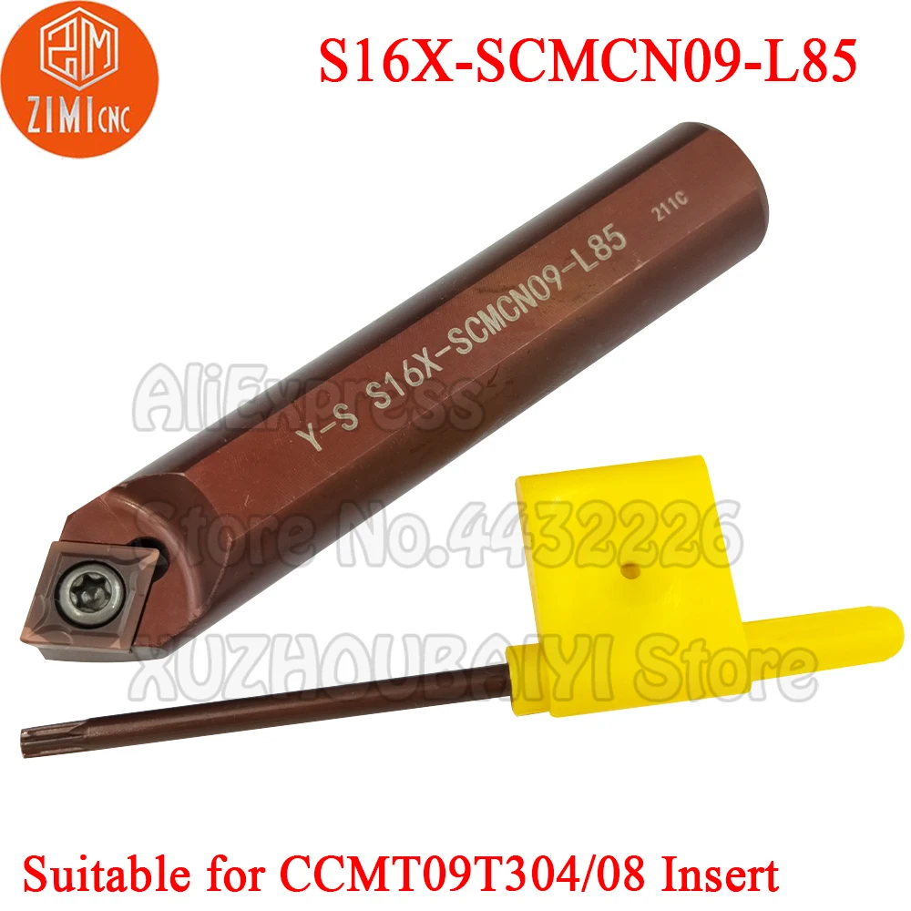 1p S16X-SCMCN09-L85 S16X SCMCN09-L85 S16X SCMCN09 L85 utensili per tornitura portautensili e inserto in metallo duro CCMT09T304 CCMT09T308