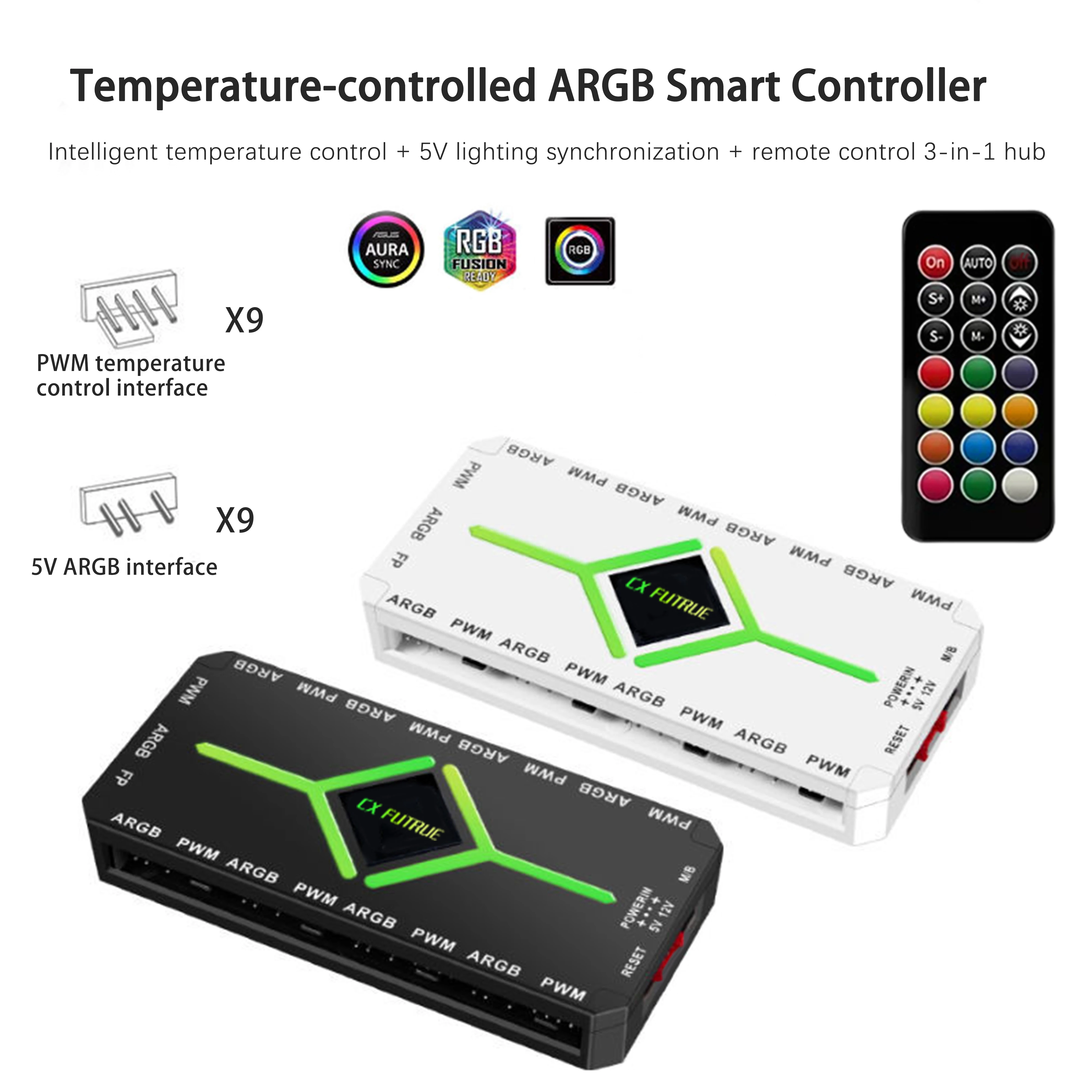 9-Port Argb Pwm Fan…