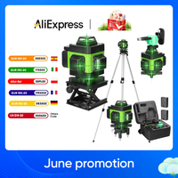 8/12/16 Lines Laser Level 3° Selfleveling Function Leveling Tool Omnidirectional Ground Wall Sticker Line with 1.2M Tripod Stand