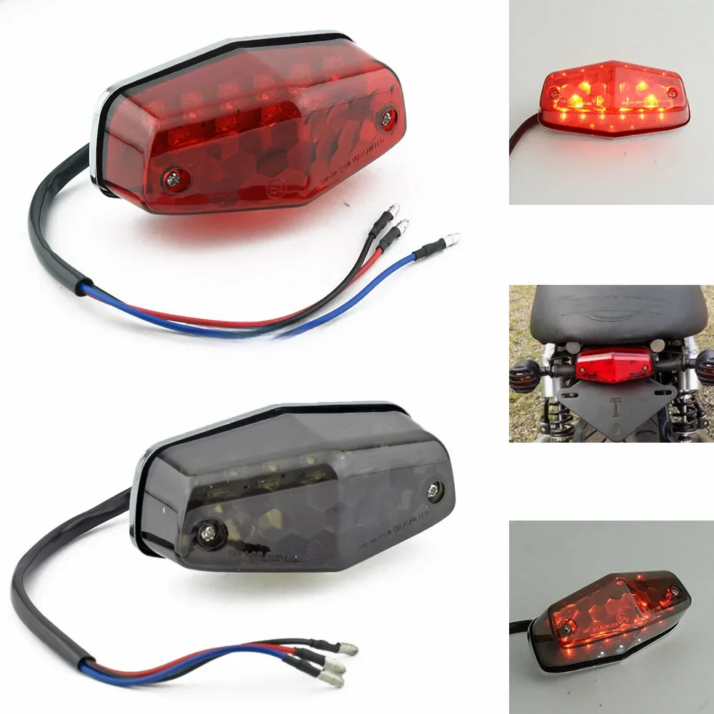 AliExpress ATARAXIA Motorcycle Stop Brake Light Rear Lamp Lucas Style LED Tail Light Universal Bike Rear Stop Light For Harley  Cafe Racer Chopper