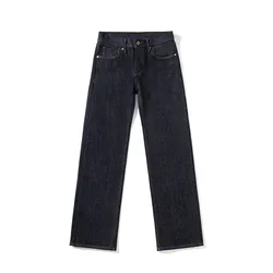 25oz Vintage Mens Selvedge Jeans High Waist Loose Straight Selvedge Denim Jeans Cowboy Motorcycle Pants Thick Selvage Jeans