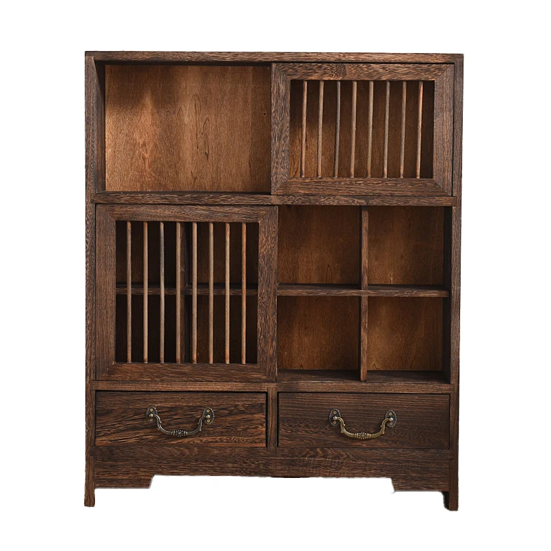 Tea leaf tea set cabinet shelves solid wood multi-layer display cabinet Bo Gu rack tableware storage storage area