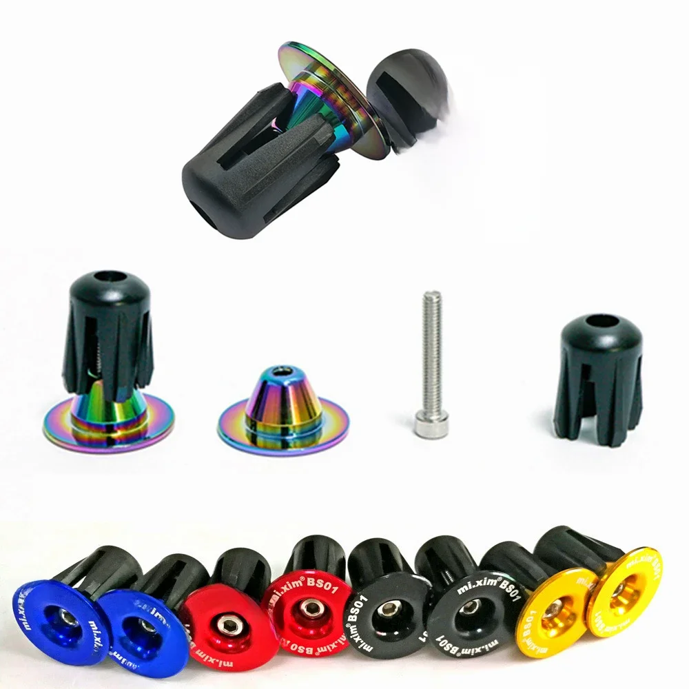 AliExpress mi Xim 1 pair Bike Grip Handle Bar End Cap Aluminium Alloy Handlebar Grips Plugs Caps for MTB Bicycle Handlebar Road Cycling Accessory