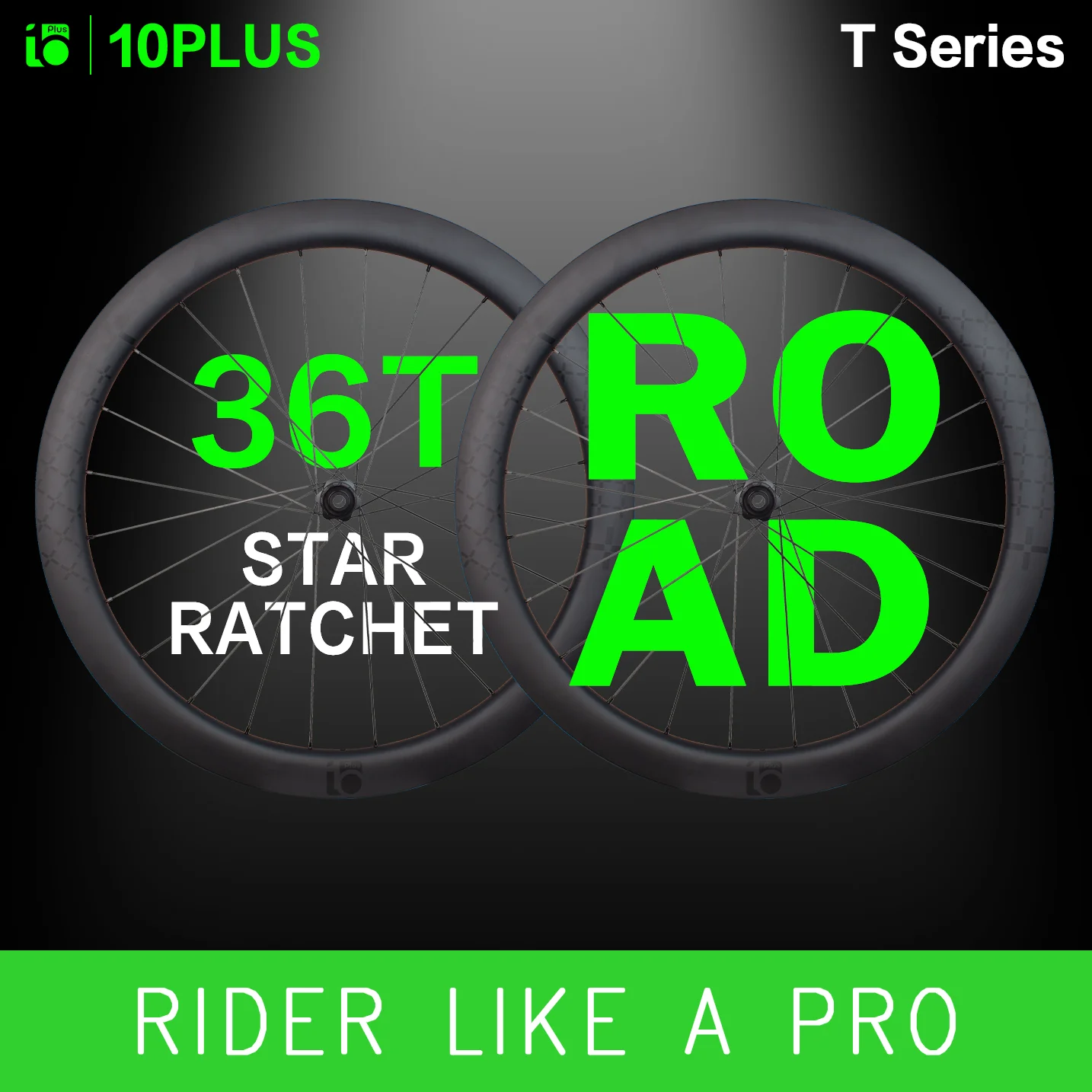 10PLUS T Series 38mm Rim Depth 700c Carbon Wheelset Disc Brake 36T Star Ratchet Center Lock Pillar 1423 Spokes UCI Road Racing