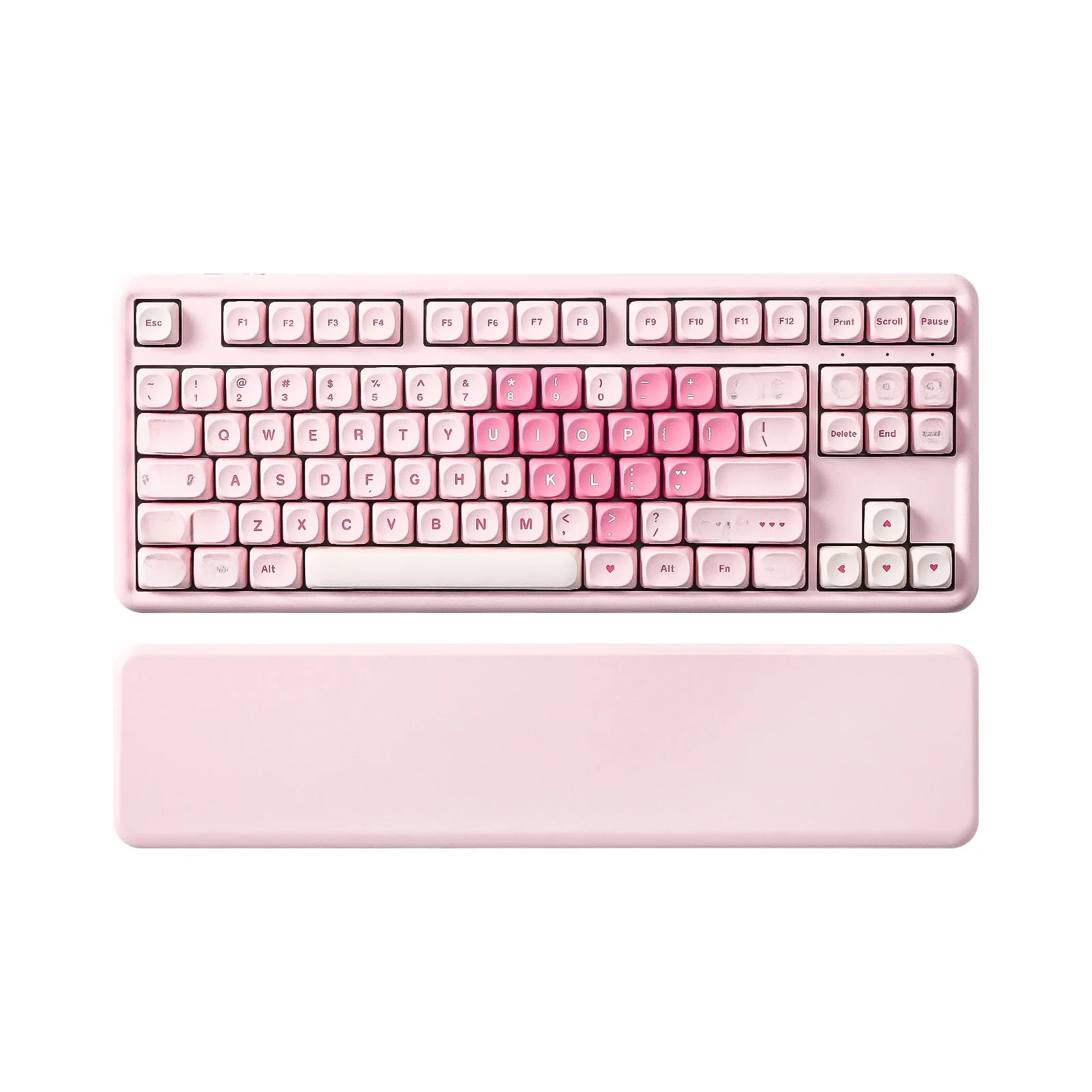 YUNZII B87 różowa mechaniczna klawiatura do gier, QMK/VIA niestandardowa uszczelka klawiatura RGB, bezprzewodowa estetyczna klawiatura, podpórka pod nadgarstek dla Win/Mac — zdjęcie produktu 7